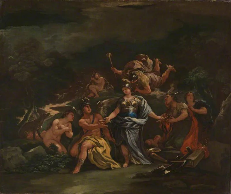 Minerve, protectrice des arts et des sciences - Luca Giordano image 1 reproduction réalisée par Alpha Reproduction
