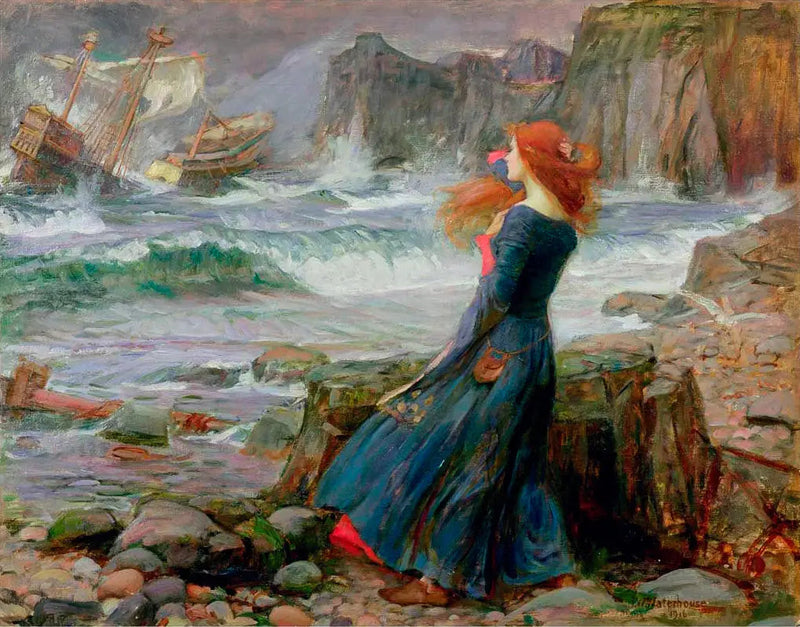 Miranda - Burza 2 - John William Waterhouse