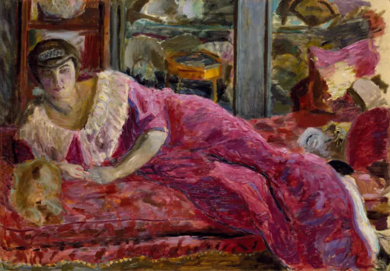 Misia leżąca na kanapie - Pierre Bonnard