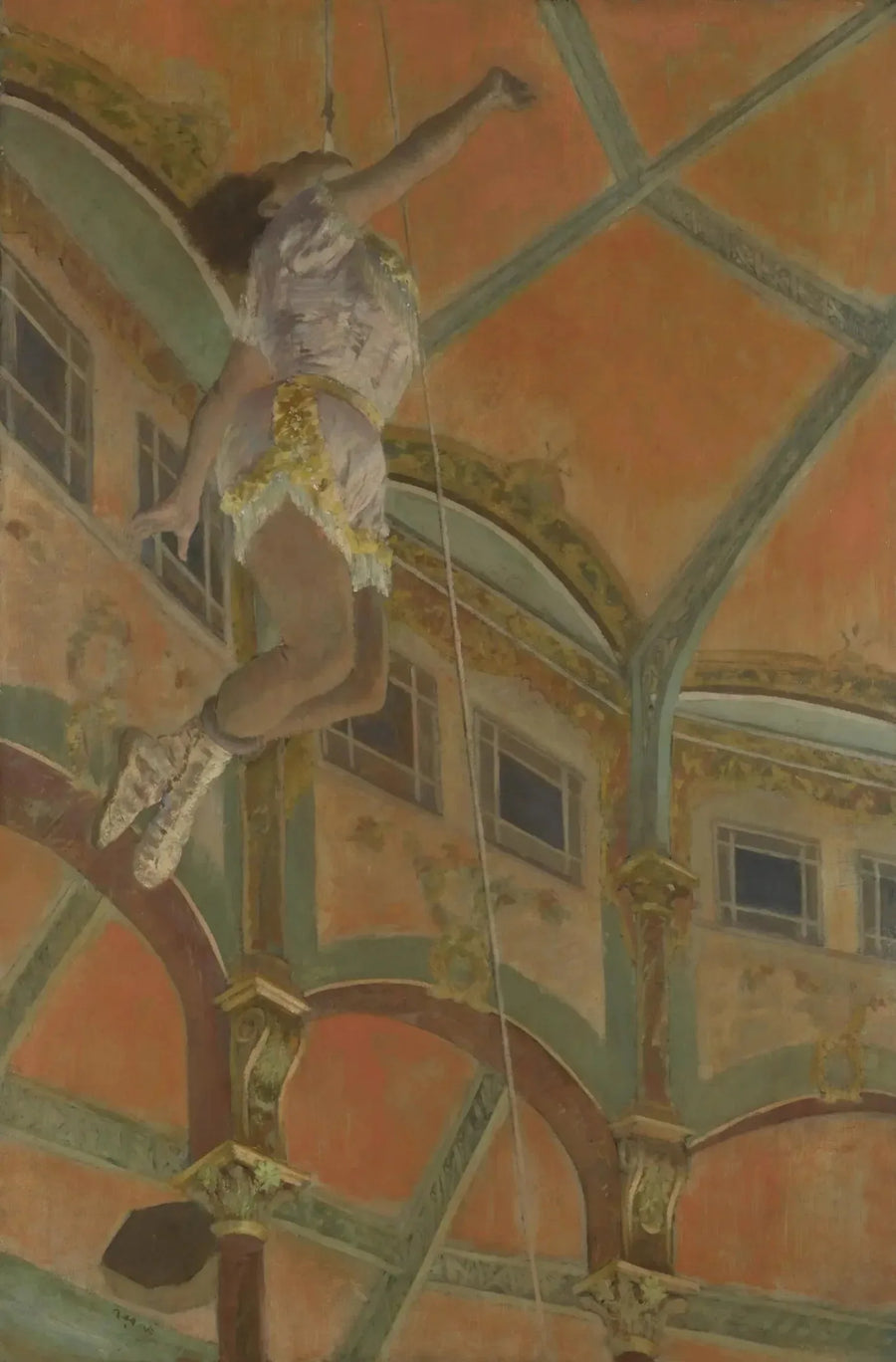 Miss La La au cirque Fernando 1879 par Edgar Degas – reproduction peinture à l’huile sur toile