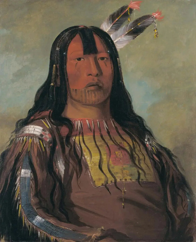 Mix-ke-móte-skin-na, Róg Żelaza, wojownik - George Catlin