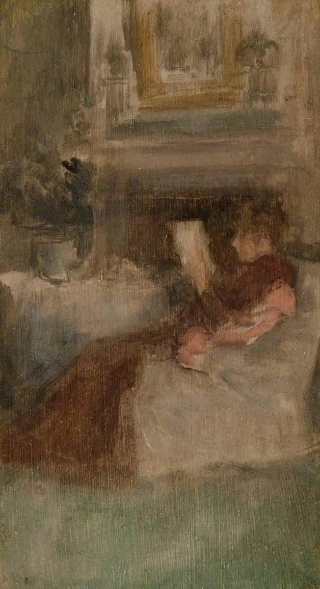 Panna Ethel Philip czytająca - James Abbott McNeill Whistler