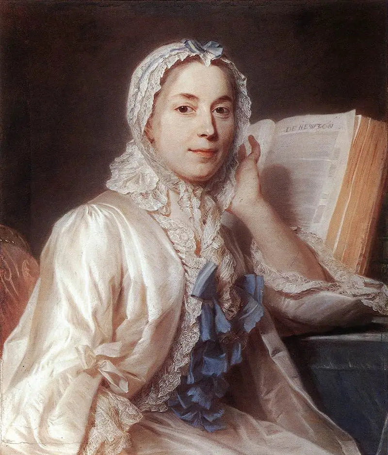 Mlle Ferrand medytująca nad Newtonem - Maurice-Quentin de La Tour