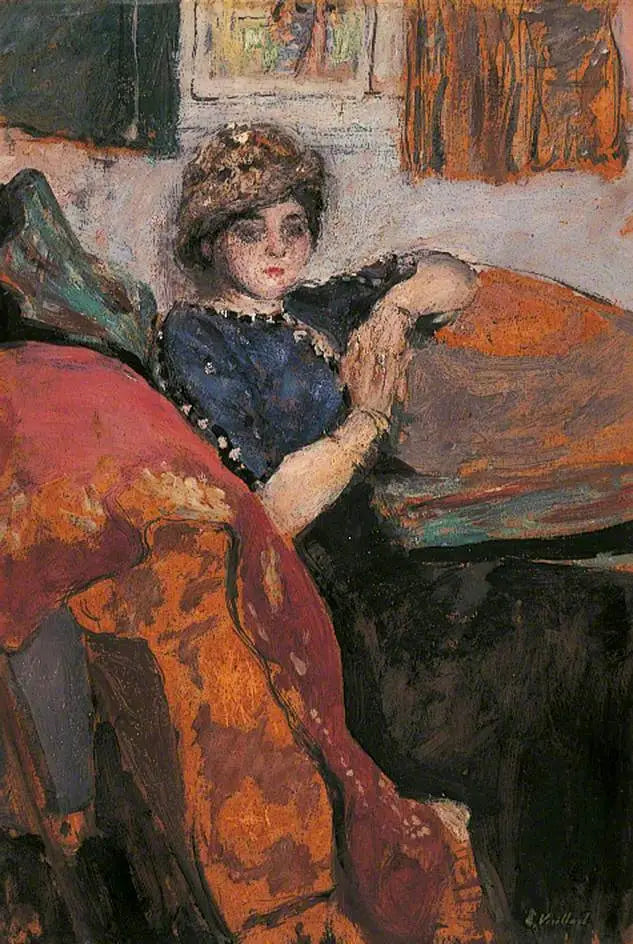 Panna Nathanson w pracowni artysty - Édouard Vuillard