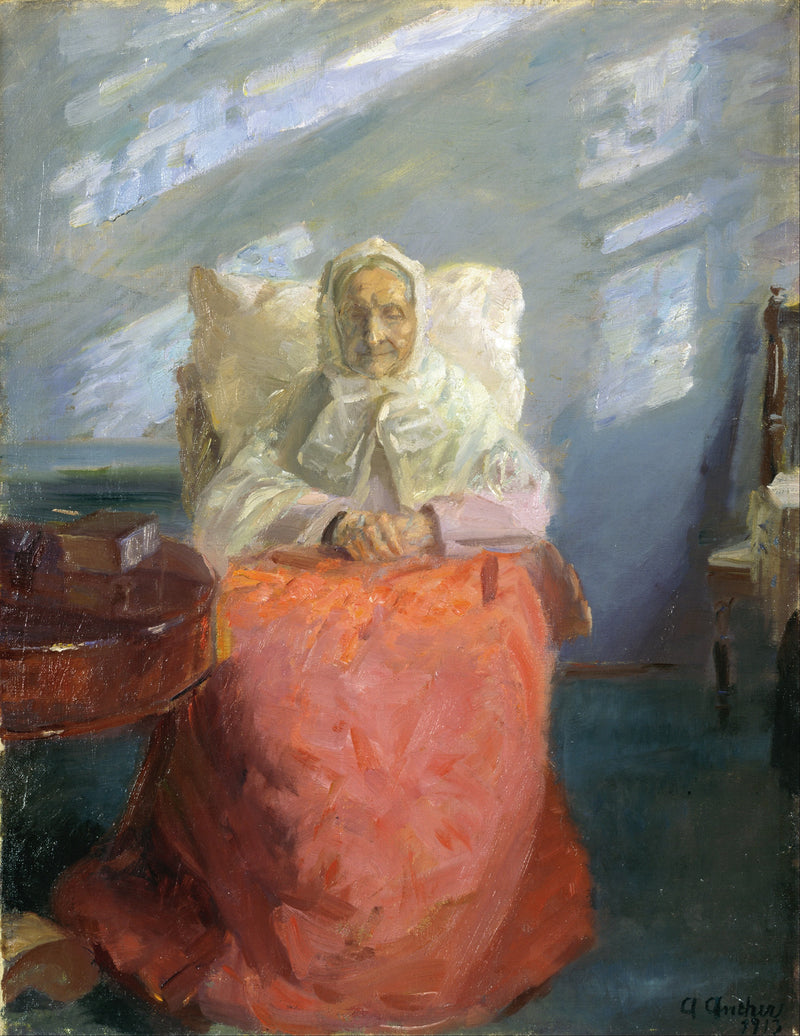 Pani Ane Brøndum w niebieskim pokoju - Anna Ancher