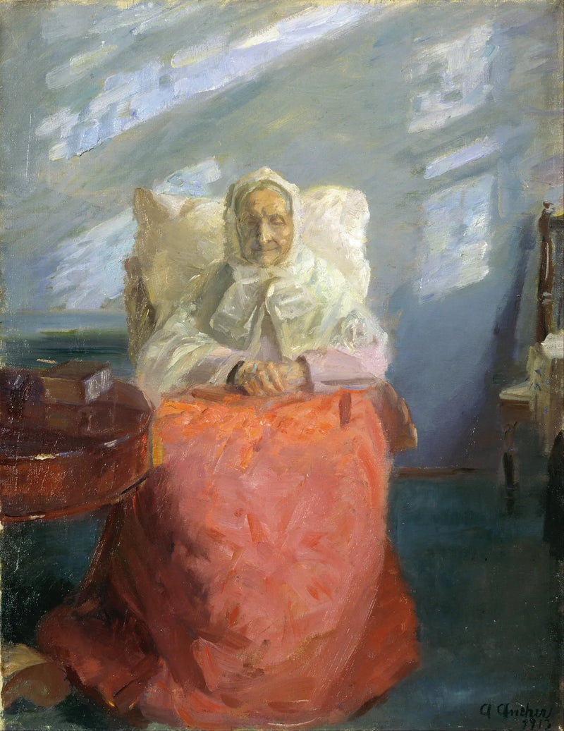 Pani Ane Brøndum w niebieskim pokoju - Anna Ancher