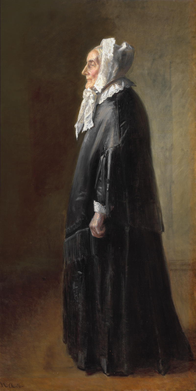 Mme Brøndum debout en pleine figure. - Michael Peter Ancher