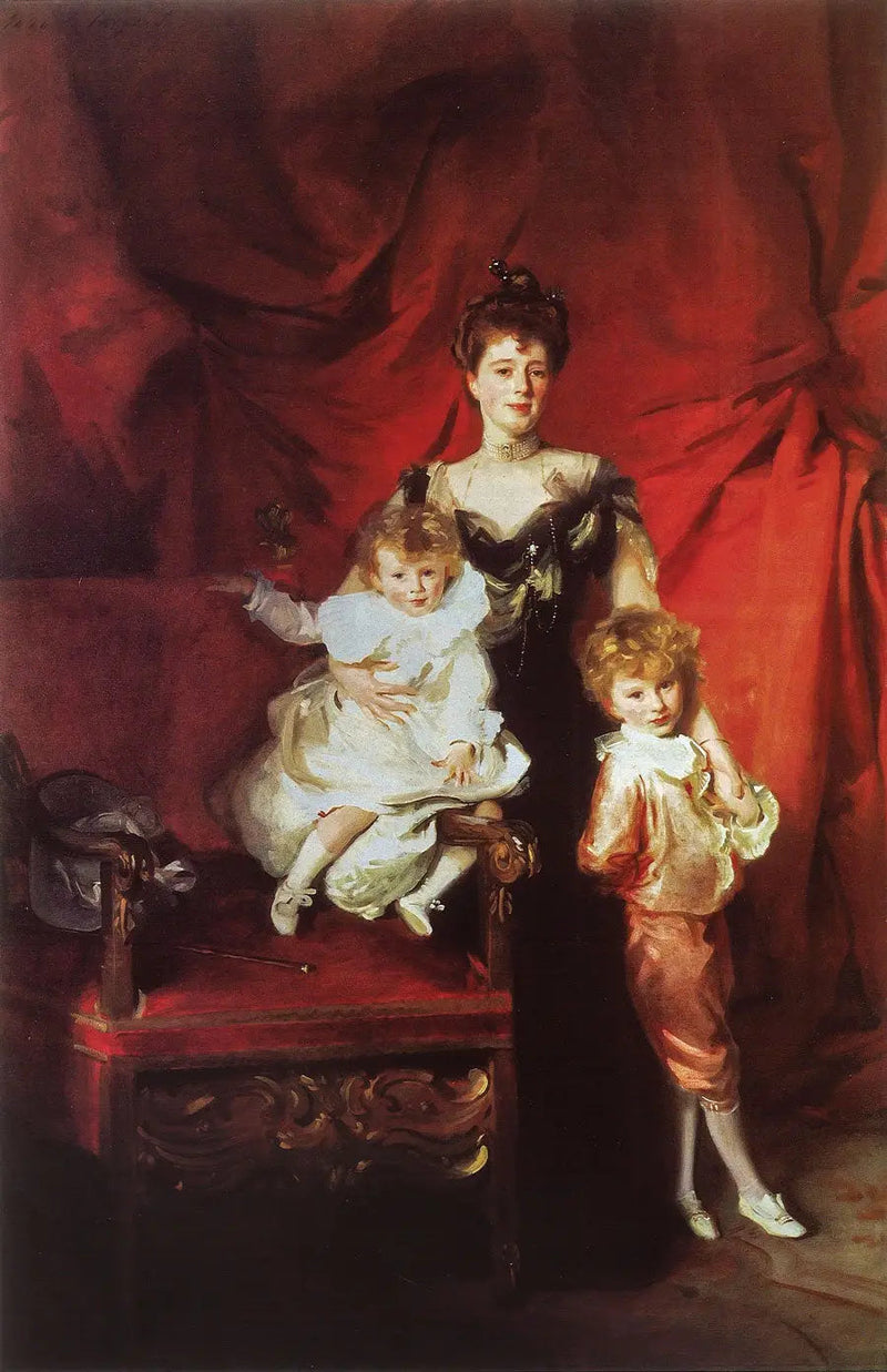 Pani Cazalet i jej dzieci Edward i Victor - John Singer Sargent