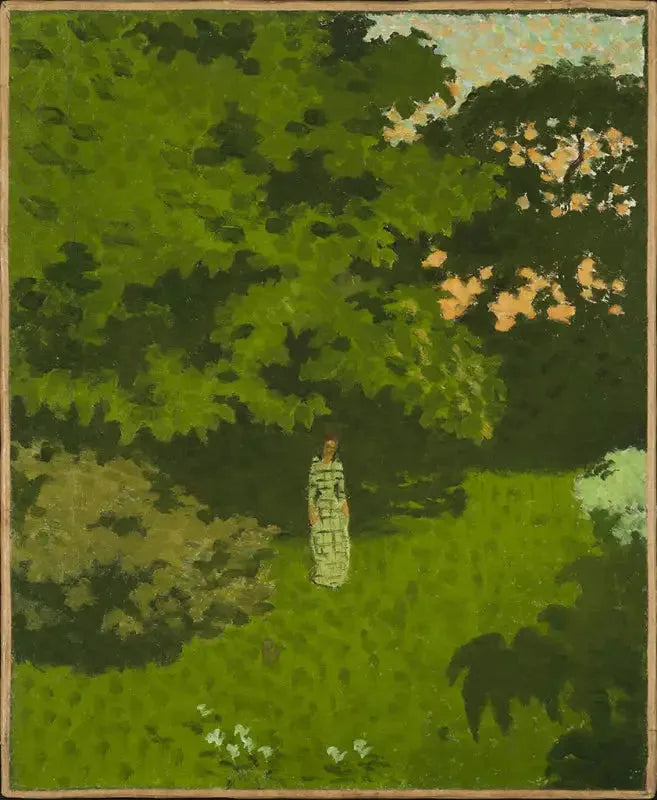 Pani Claude Terrasse w ogrodzie Clos w Grand-Lemps - Pierre Bonnard