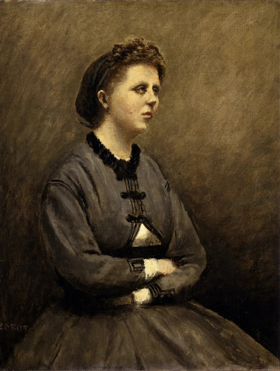 Pani de Larochenoire, żona malarza (Pani de Larochenoire, żona malarza) - Jean-Baptiste Camille Corot