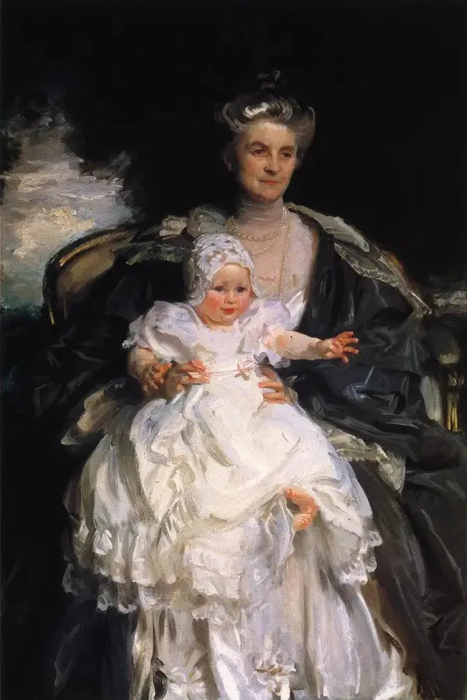 Mme Henry Phipps et son petit-fils Winston - John Singer Sargent image 1 reproduction de peinture à l’huile