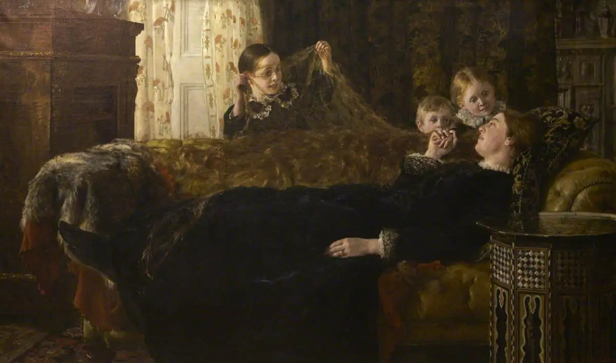 Reproduction du tableau « Mme Mortimer Collier et sa famille - John Collier » par Alpha Reproduction en peinture à l’huile