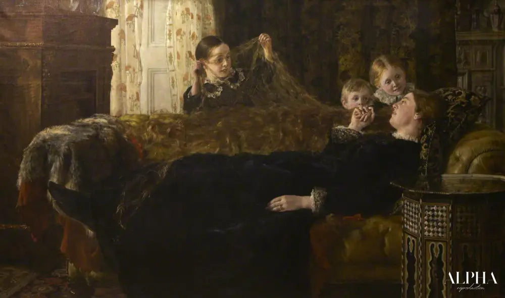 Mme Mortimer Collier et sa famille - John Collier Reproductions de tableaux à la peinture à l’huile