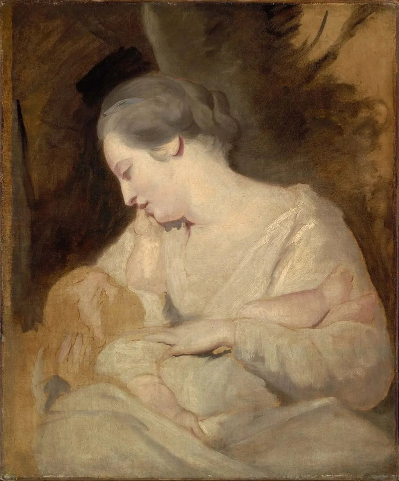 Pani Richard Hoare trzymająca swoje dziecko - Joshua Reynolds