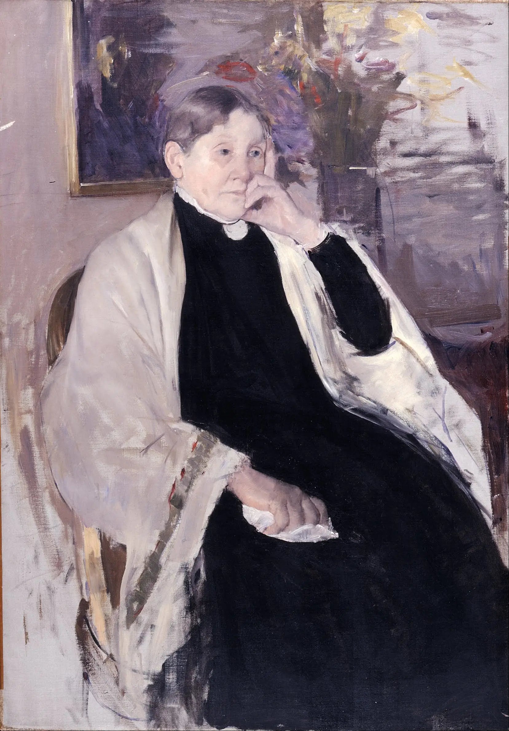 Mme Robert S. Cassatt, la mère de l'artiste - Mary Cassatt image 1 reproduction de peinture à l’huile
