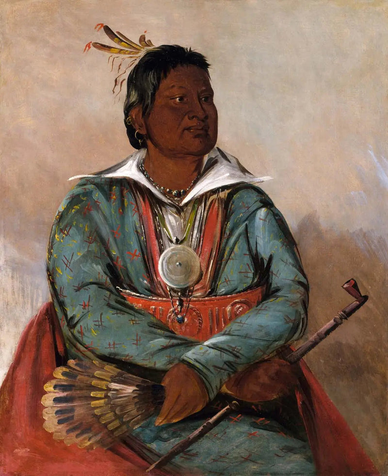 Mó-sho-la-túb-bee, Ten, który gasi i zabija, Przywódca plemienia - George Catlin