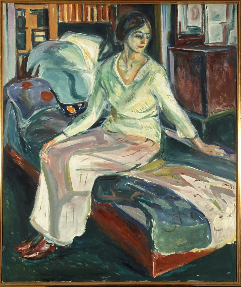 Model siedzący na kanapie - Edvard Munch