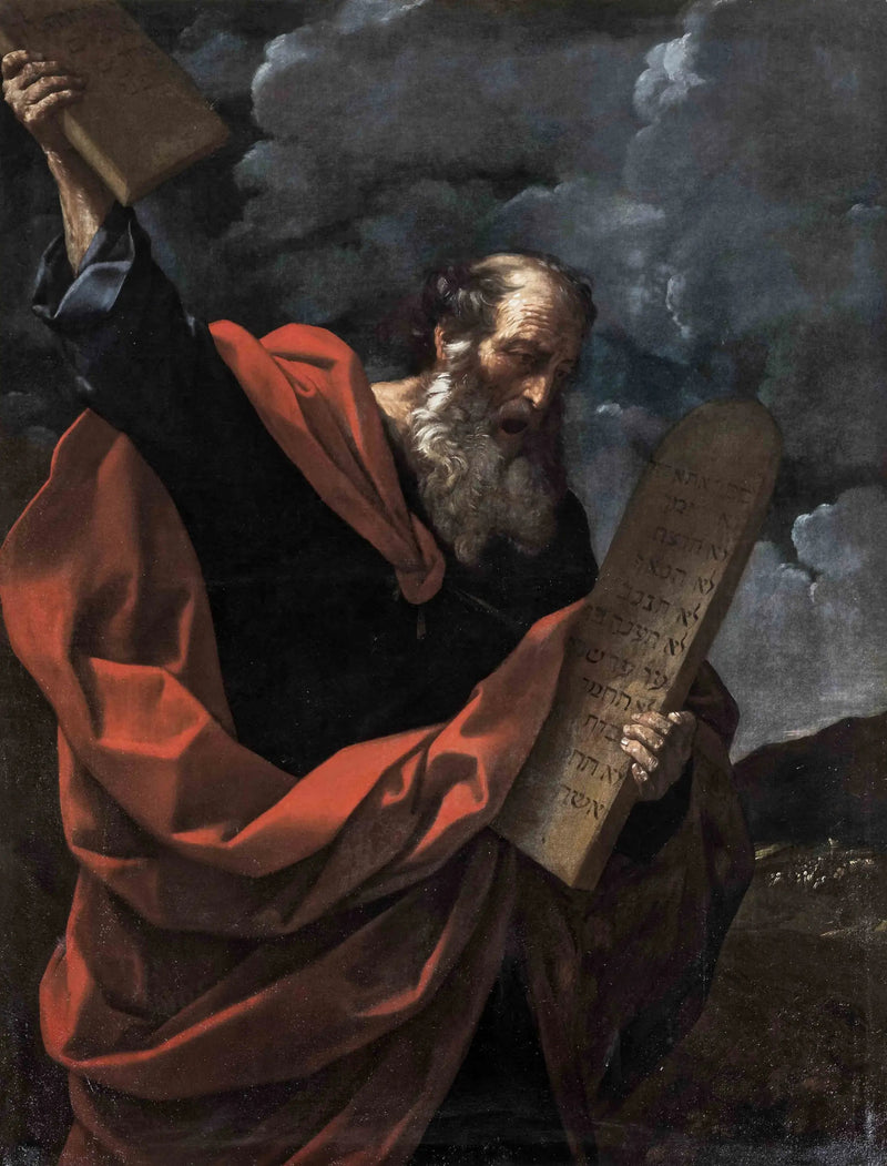 Moïse łamiący Tablice Prawa - Guido Reni