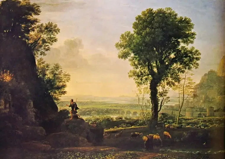 Mojżesz rozważający płonący krzew - Claude Lorrain