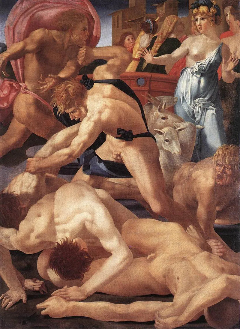 Mojżesz broni córki Jetro - Rosso Fiorentino