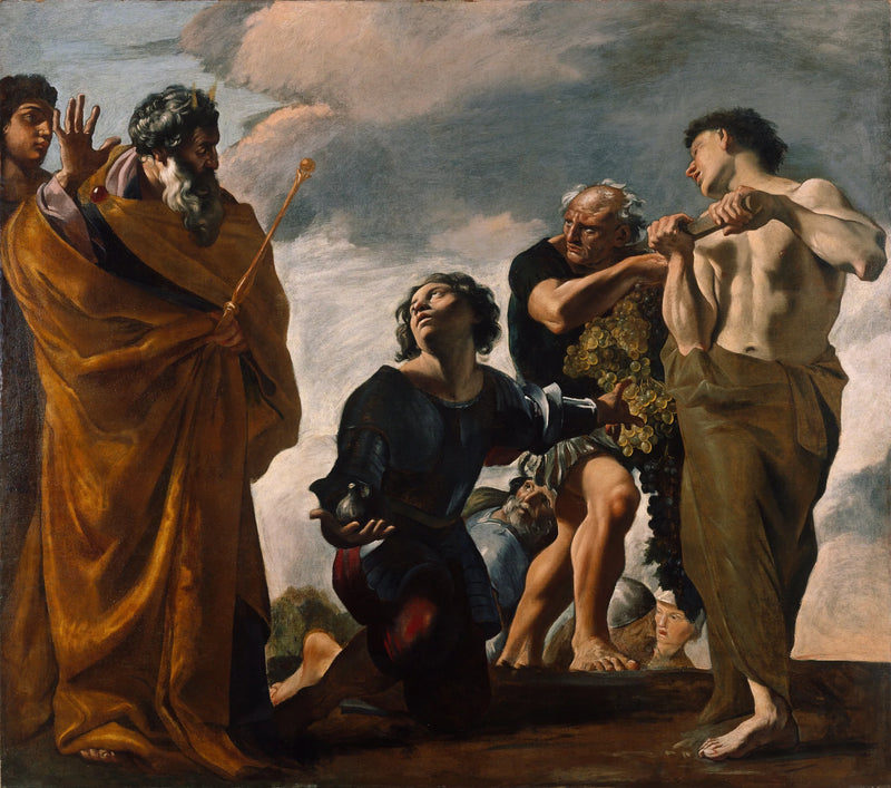 Mojżesz i wysłańcy Kanaanu - Giovanni Lanfranco