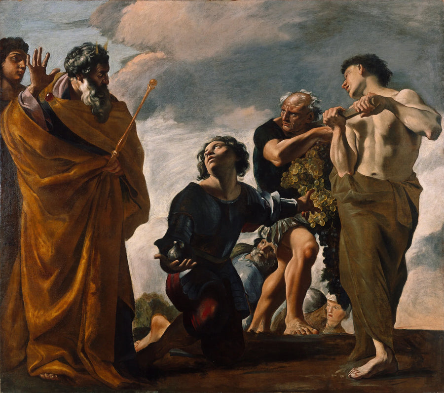 Mojżesz i wysłańcy Kanaanu - Giovanni Lanfranco