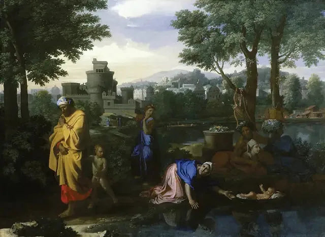 Mojżesz wystawiony na wodach - Nicolas Poussin