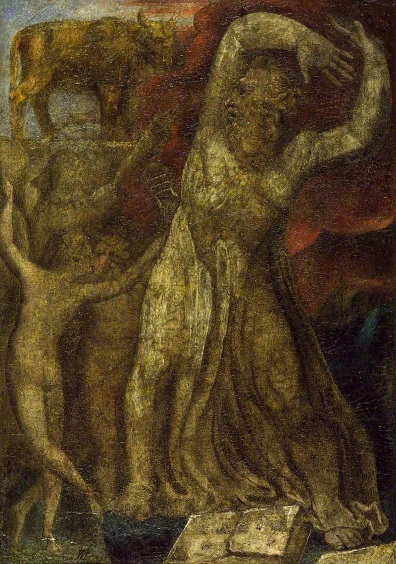 Moïse oburzony przed złotym cielęciem - William Blake