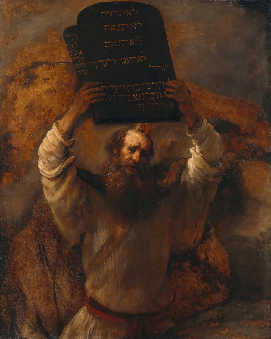 Mojżesz łamiący Tablice Prawa - Rembrandt