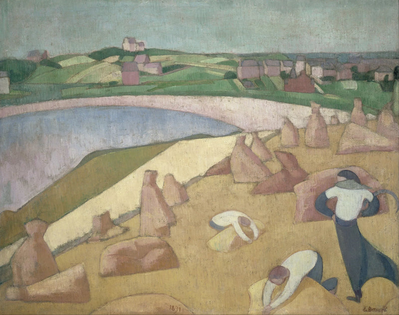 Żniwa nad brzegiem morza - Émile Bernard