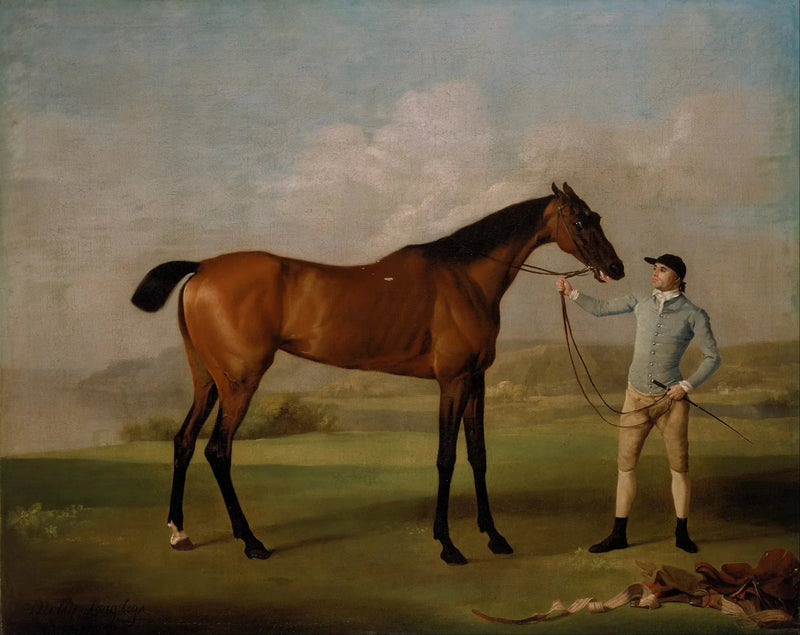 Molly z długimi nogami z jej dżokejem - George Stubbs