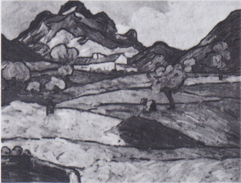 Góra Gaussier z Mas de Saint-Paul - Vincent van Gogh