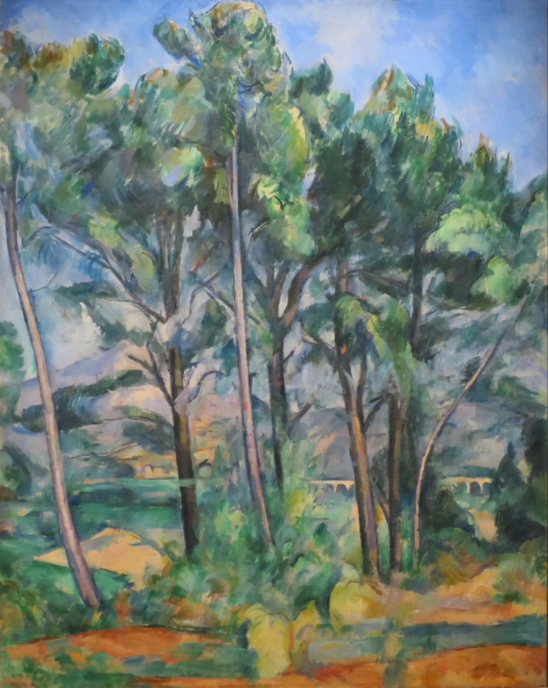 Góra Sainte-Victoire i wiadukt po stronie Valcros - Paul Cézanne