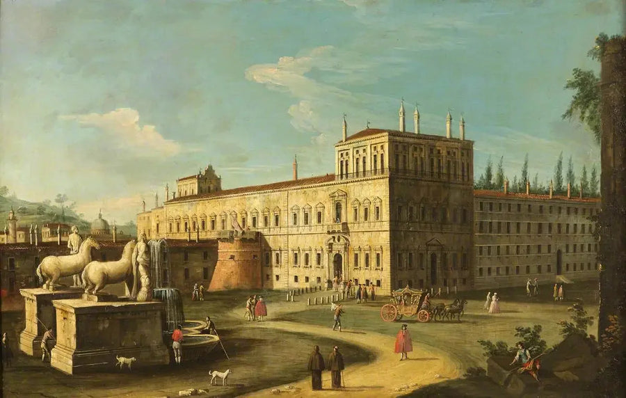 Monte Cavallo i Pałac Kwirynału, Rzym - Canaletto