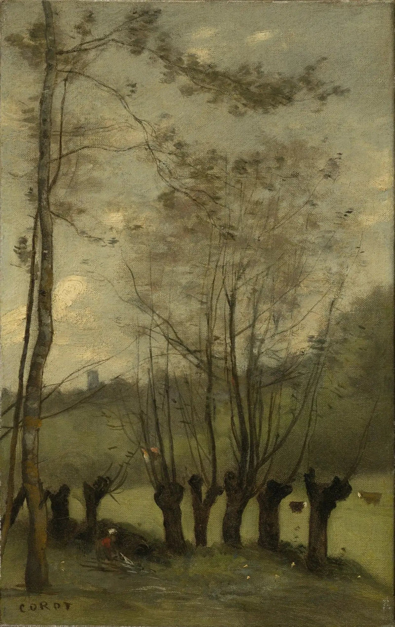 Montlhéry. Preria z wierzbach - Jean-Baptiste Camille Corot