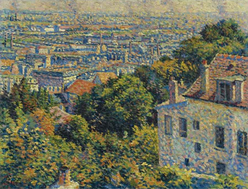 Montmartre, z ulicy Cortot. Widok na Saint-Denis - Maximilien Luce