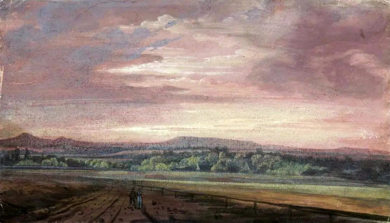 Góry Gigantów o zachodzie słońca - Caspar David Friedrich