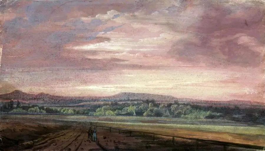 Góry Gigantów o zachodzie słońca - Caspar David Friedrich