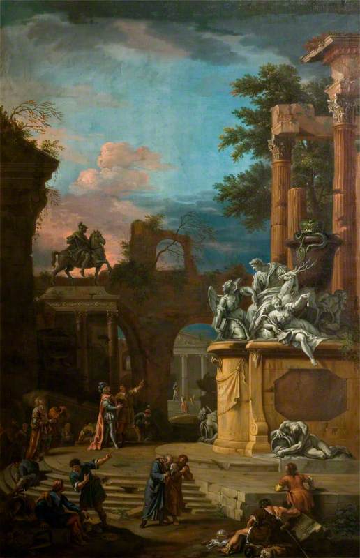 Wyimaginowany monument dla Williama Cavendisha (1640-1707), pierwszego księcia Devonshire - Sebastiano Ricci