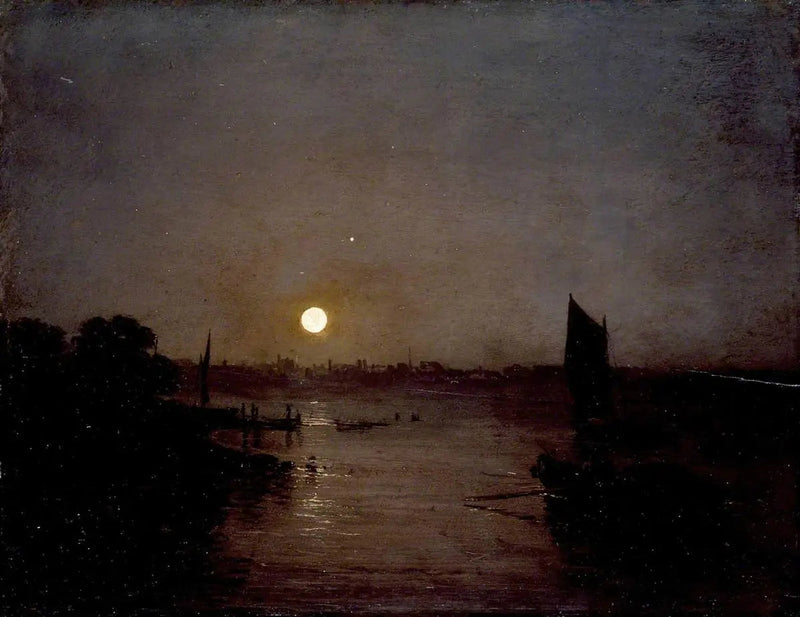 Księżycowe światło, studium w Millbank - J. M. W. Turner
