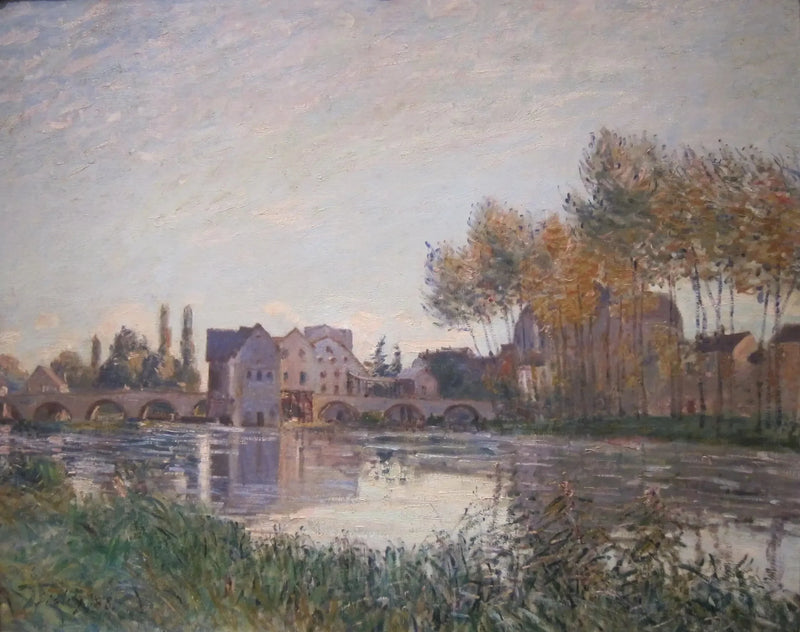 Moret o zachodzie słońca - Alfred Sisley