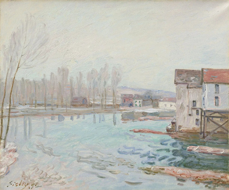 Moret w zimie - Alfred Sisley