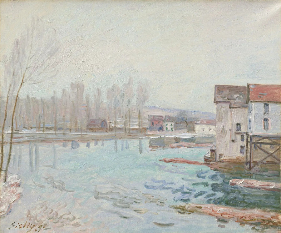 Moret w zimie - Alfred Sisley