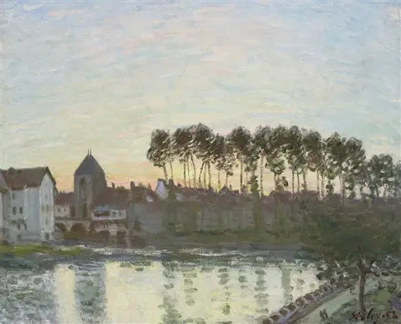Moret-sur-Loing o zachodzie słońca - Alfred Sisley