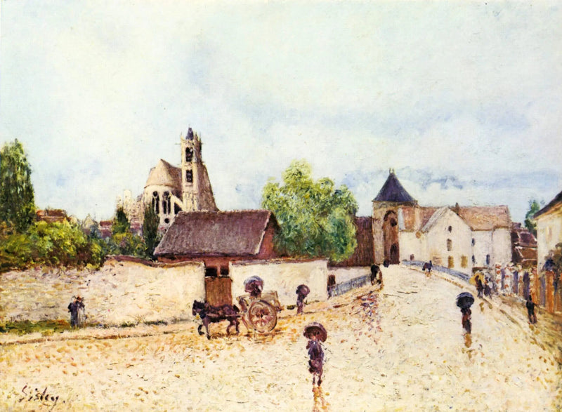 Moret-sur-Loing pod deszczem - Alfred Sisley
