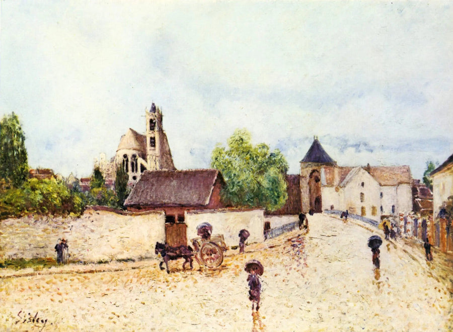 Moret-sur-Loing pod deszczem - Alfred Sisley