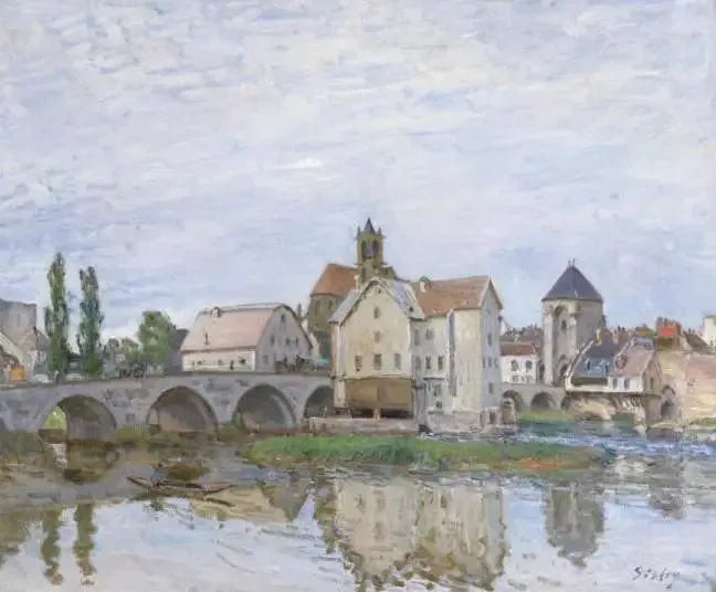 Moret-sur-Loing - Szare chmury - Alfred Sisley