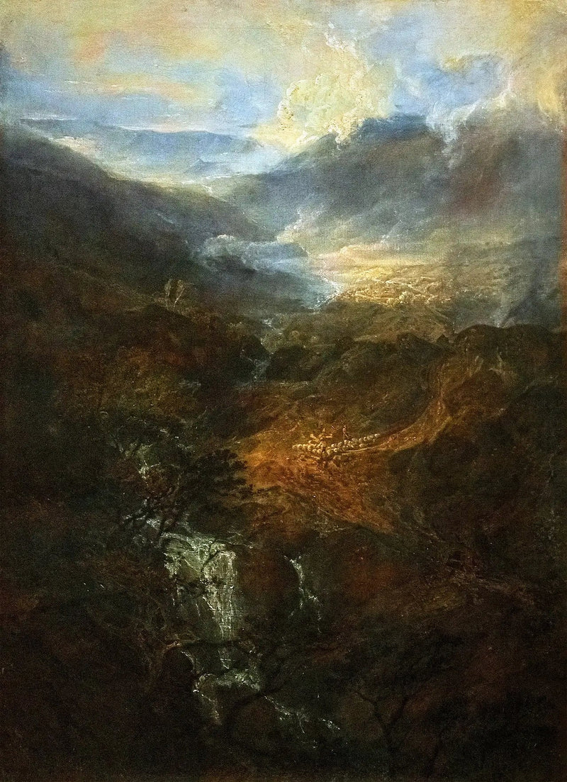 Poranek wśród wzgórz Coniston, Cumberland - J. M. W. Turner