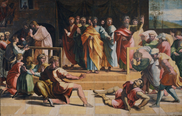 Śmierć Ananiasza, około 1515-1516 - Raphaël