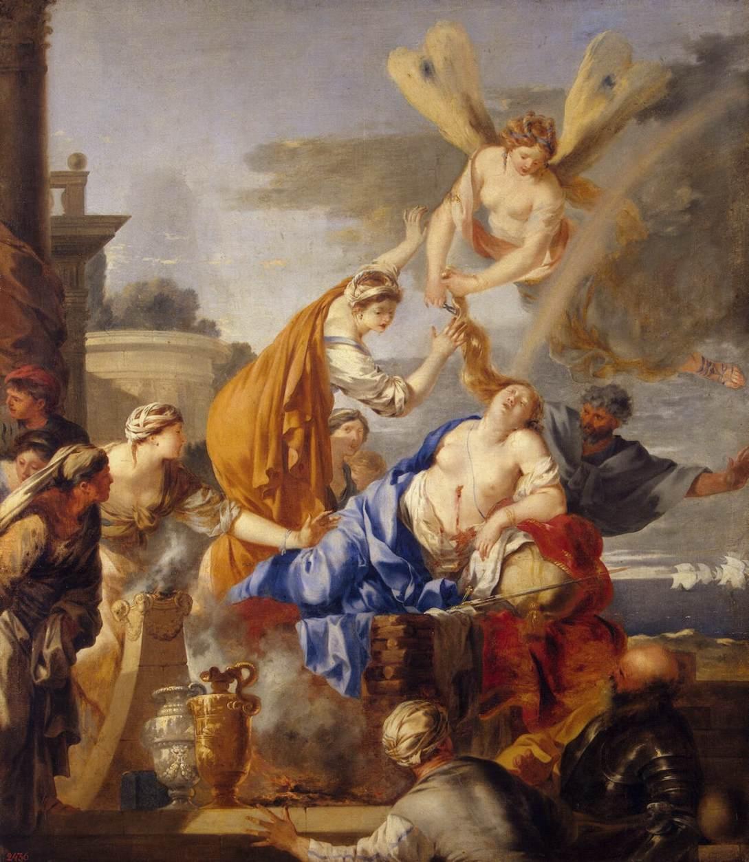 Mort de Didon - Sébastien Bourdon image 1 copie de tableau peinte à la main